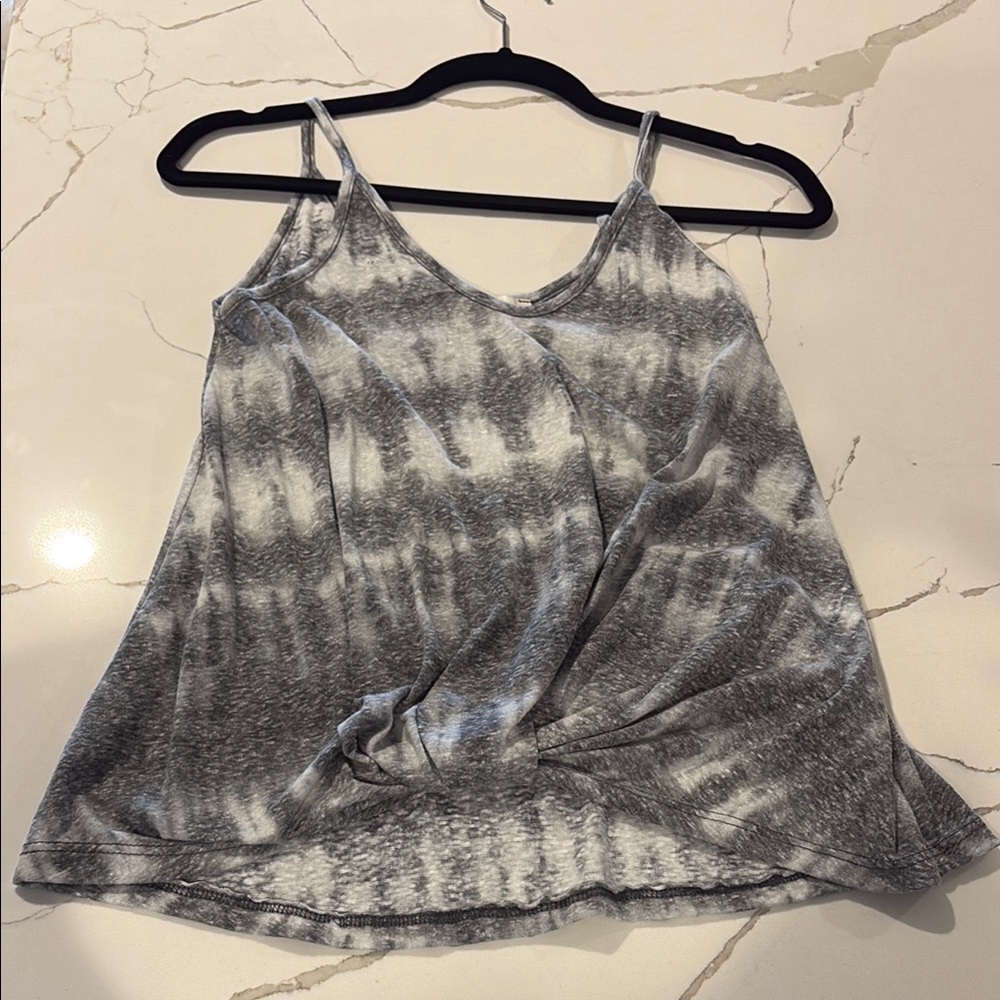 Gray Tie-Dye Women's Tank Top